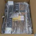 Kitstorack TV Tray Table, Adjustable Height & Flip-Top & Rounded Metal Corners, Snack Table for Couch, Sofa, Bed, Chair, Living Room, C Shaped End Side Table for Eating, Dinner or Laptop, Small Spaces (Brown)