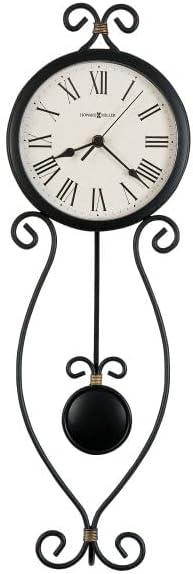 Howard Miller Rothbury Wrought Iron Wall Clock II 549-533, Black, Standard