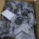 20''Tall Crystal Pendant Taper Candle Holders/ Stylish Candle Stands/ Candlesticks Holder/ Candelabra for Home Decor, Weddings/ Parties/ Elegant Dining Table Centerpiece (4, Black, 5 Arm)