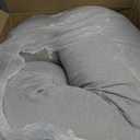 Momcozy Pregnancy Pillows with Cooling Cover, U-Shaped Full Body Maternity Pillow for Side Sleepers 57 Inch - Support for Back, Hip, Belly, Legs for Pregnant Women