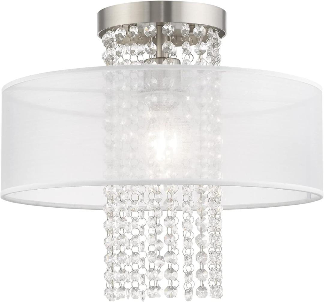 Livex Lighting 1 Lt Brushed Nickel Ceiling Mount
