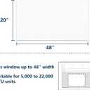 Window Air Conditioner Side Panel, 48" Extended Width XL Size Surround Insulated Foam Side Panels for Window AC Units, Air Conditioner Insulation Panel for Summer and Winter