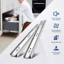 Probrico 5 Pairs 20 Inch Soft Close Drawer Slides, Ball Bearing Full Extension Dresser Slides, Side Mount Heavy Duty Drawer Glides Runners