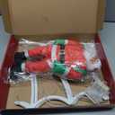 Christmas Decorations Lights Outdoor, 2.8ft LED Christmas Parachute Lights with Santa Claus, 8 Modes & Timer Battery Operated Hanging Xmas Lights for Roof Eave Balcony Home Garden Decor (Warm White)