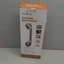 LEVERLOC 2 Pack Shower Grab Bars for Bathtubs and Showers, Easy to Install Suction Shower Handles for Bathroom Removable Handrails for Seniors Elderly Heavy Duty Safety Grip Waterproof Drill Free Gray