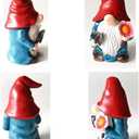 Hide a Key Outside Key Hider Outdoor Gnomes Statues Decor Hidden Key Box for Lawn Yard Hidden Spare Key Holder Lock Box(Red)