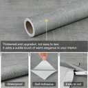 SOON AFTER Light Gray Modern Concrete Wallpaper Peel and Stick Contact Paper 23.6"x472" Self-Adhesive Removable Wall Paper Waterproof Vinyl for Room Walls Cabinets Furniture