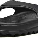 Oudizz Orthopedic Sandals Flip Flops for Women Arch Support Pillow Soft Recovery Thong Sandals Spa Summer Beach Cloud Slides (Black) 38 EU