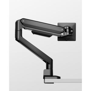 monTEK Deluxe Monitor Arm up to 40 Inch Holds 26.4 lbs Curved Screens Aluminum Fully Motion Adjustable Single Monitor Stand with Clamp/Grommet Desk Mount, Quick Release Plate,75/100mm VESA, MA1008BK