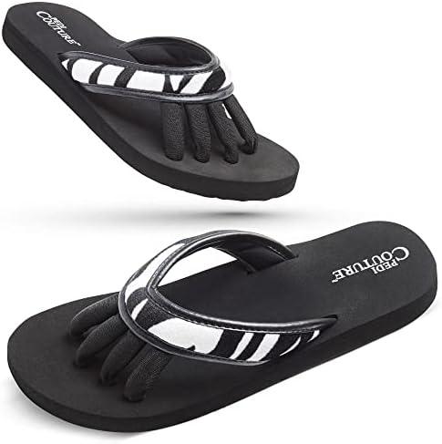 Pedicure Sandals with Built In Toe Separators for Women - Comfortable Spa Style Flip Flops for Home, Salon, Yoga & Gym Use, Size: Small(5-6)