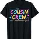 Cousin Crew Family Matching Cousin Boys Girls Kids T-Shirt (Blue, L)
