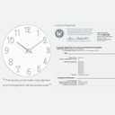 Roymnie Wall Clock 14 Inch, Modern Wall Clocks Battery Operated, Silent Non Ticking Clock Decorative for Living Room, Office, Home, School (White)