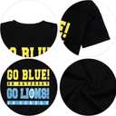 Football Shirt Women Game Day Shirts Football Season Number 87 Shirt Casual Season Short Sleeve Tops (Black, S)