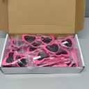 Resurhang 24 Pcs Pink Party Favor Boxes Doll Gift Boxes Include 12 Pink Goodie case 12 Heart Sunglasses for Birthday Party Supplies, 1 Count