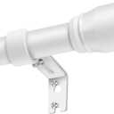 1 Diameter Curtain Rods Itself is 30 to 144 inch 1 Pack Fit 30-142 inch, 66 to 120 inch Window with Heavy Duty Adjustable Rod Matte White Splicing Metal Extra Long Curtain Rod for Windows
