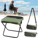 Abnaok 2026 Upgraded Portable Ultralight Collapsible Stool,Camping Chair Max 270lbs,Handbag Style Pocket Foldable Stool for Camping Travel Fishing Hiking and Outdoor Activities