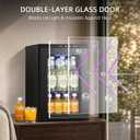 Antarctic Star 18L Mini Fridge Cooler 24Can, Beverage Refrigerator with Quiet Compressor, LED Light,Freestanding Small Fridge with Electronic Temperature Control for Home and Bar(40-61 ℉), 0.6Cu.Ft