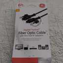 GE 34111 Digital TOSLINK Fiber Optic Cable, 6ft