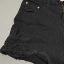 Womens Ripped Denim Shorts Mid Waist Sexy Short Cutoff Distressed, Small
