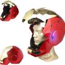 Iron Hero MK 5 1:1 Wearable Helmet - Voice, Touch, and Remote Control with LED Eyes, Realistic Sound Effects, Perfect for Cosplay, Display, and Collectible Figures for Man and Teen,Gold