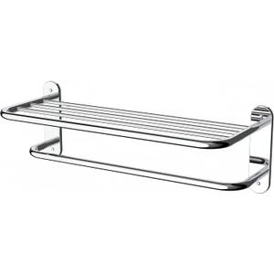 18 Inch Bathroom Towel Rack Towel Bar Towel Shelf Chrome Stainless Steel and Zinc Alloy Wall Mount 1pc for House Lavatory and Hotel