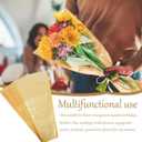 NEUROVYRAL 50 Pcs Flower Bouquet Sleeves Bouquet Wrapping Paper with 1 Ribbon Florist Wrap Supplies Kraft Paper Floral Packing Flower Bags for Wedding Mother's Day Graduation Gift