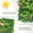 ODTORY Artificial Grass Wall Backdrop Panels: 20X20 in 12P UV-Anti Greenery Boxwood Panels for Indoor Outdoor Green Plant Wall Decor & Ivy Fence Covering Privacy