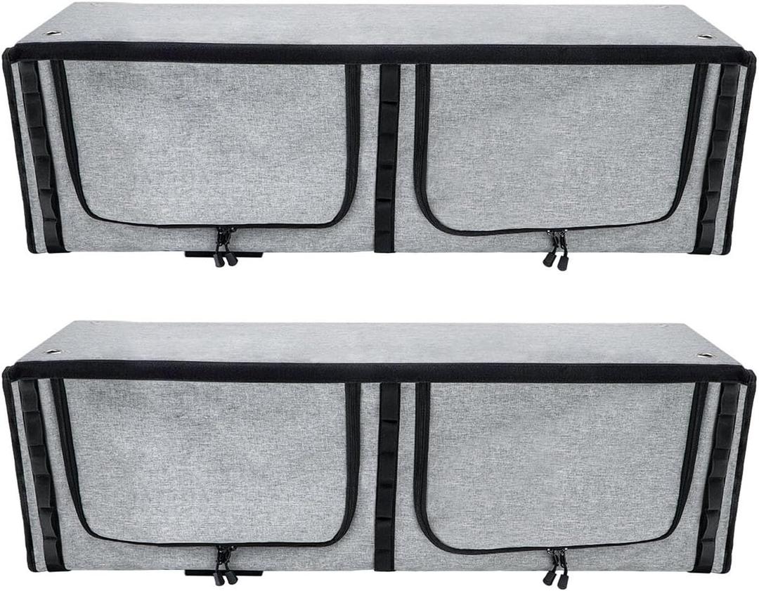 36" RV Overhead Soft-Sided Storage Cabinet, Pack of 2 RV Organizer Storage Compatible with Mercedes-Benz Sprinter, Compatible with Ford Transit, Compatible with RAM Promaster