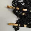 iHansee 5 Tier Stuffed Animal Storage Shelf Net, 17x61 Inch Large Plushie Net w/LED Light & Clips for Mini Medium Stuffy Teddy, Black Boho Macrame Wall Toy Holder Display for Nursery Kids Girls Boys