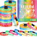50 Sets Religious Friendship Bracelets with Christian Cards, Religious VBS Wristbands What a Friend We Have in Jesus Faith Christian Gifts for Kids Sunday School Church Activities