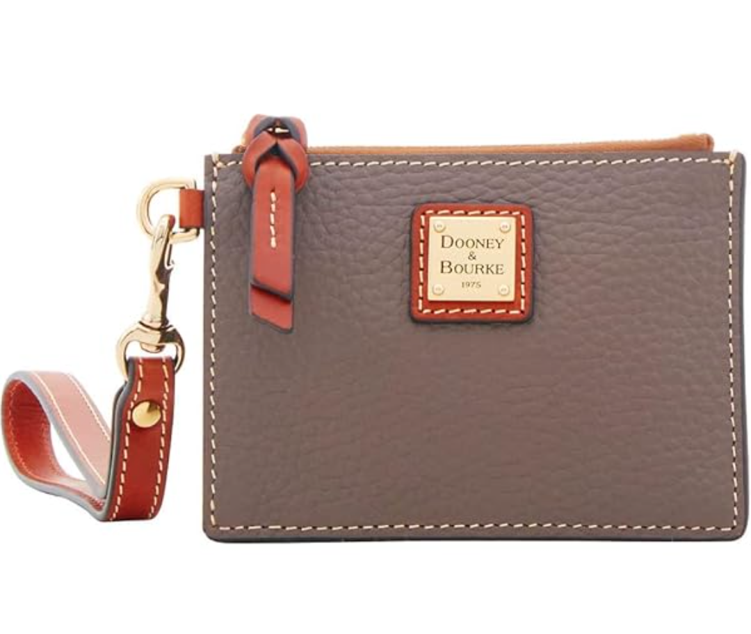 Dooney & Bourke Handbag, Pebble Grain Zip Top Card Case Wristlet