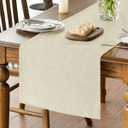 Artoid Mode Beige Table Runner, Seasonal Summer Fall Washable Kitchen Dining Table Decoration for Home Party Decor 13x48 Inch