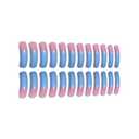 2 x Threelegscat Long Press on Nails Square Fake Nails Curved Nails Extra Long Nails Press Ons Ombre Glue on Nails with Tiger Stripes Designs