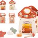 8 in 1 Wooden Activity Cube Toys for Baby Travel Sensory Toys for Toddlers 1-3 Multipurpose Educational Learning Toys for Toddlers Shape Sorter Montessori Toys for 1 2 Year Old First Birthday Gift