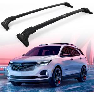 Snailfly 330 lbs Lockable Roof Rack Cross Bars Fit for 2018-2024 Chevy Equinox & GMC Terrain, Aluminum Crossbars Luggage Cargo Carrier, Rooftop Accessories for Bike Kayak Skis Canoe