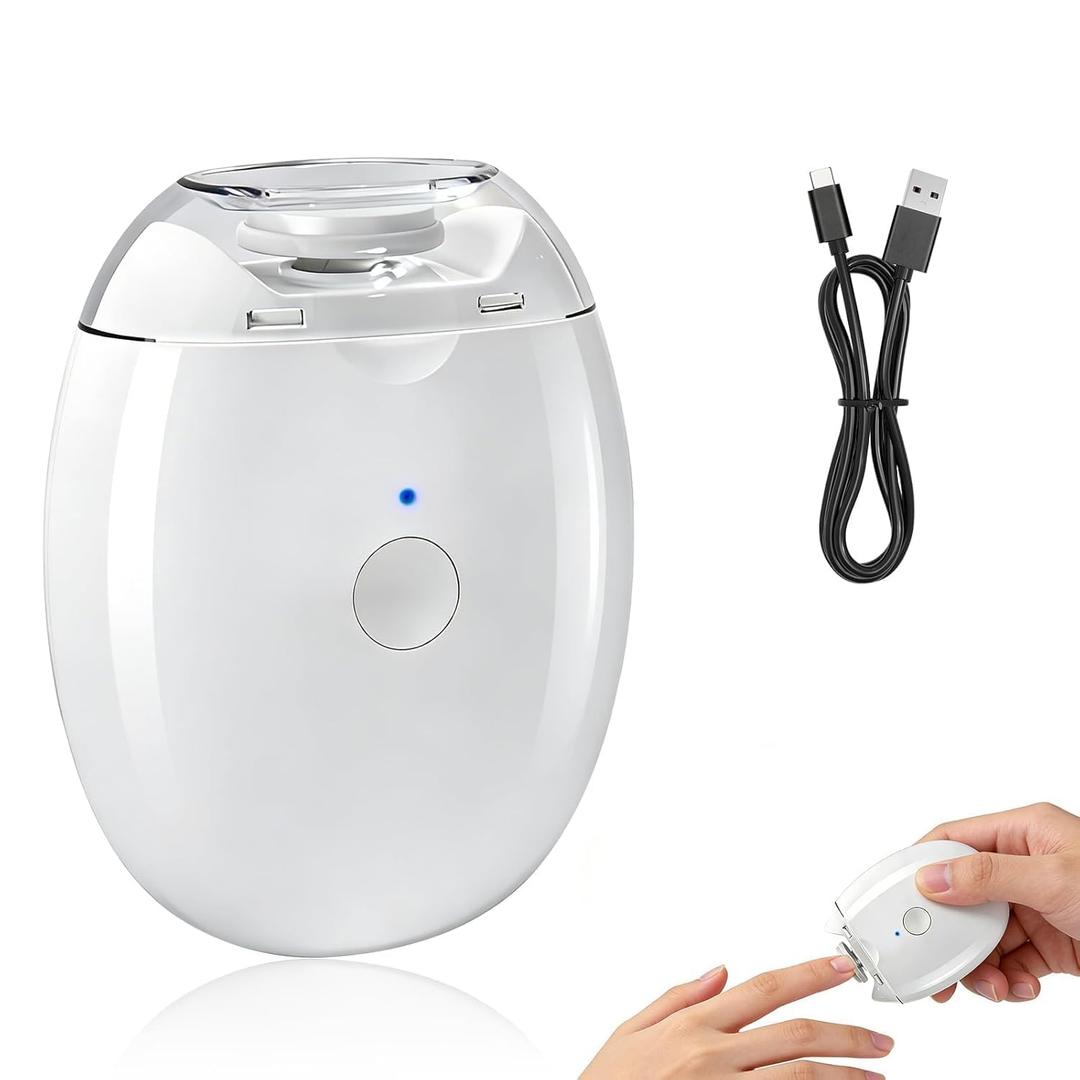 3 in1 Automatic Electric Nail Clipper, 1 Pack 2026 New Universal Automatic Fingernail Grinder, Automatic Nail Trimmer with Light and Nail Scraps Storage, Electric Toenail Clippers