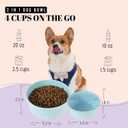 AVERYDAY 30 Oz Travel Dog Bowls with Lids, 2-in-1 Portable Pet Bowls for Food and Water, Leakproof Travel Dog Food & Water Bowl for Outdoor, Camping, Travel Dog Feeding Bowl, Daycare Pet Bowls