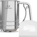 Flour Sifter , 3 Cup Stainless Steel , Great Double-layer Baking Sifters for all Baking Flour and Powdered sugar, Flour Strainer