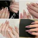 2 x Ultra-Slim Nail Adhesive Tabs  Jelly Double Sided Waterproof Gel Sticker Pads with Tool Set, Seamless & Strong Hold for Press On Nails, Fake Nail Tips, and Manicures 24 Sizes (20) (Ultra-Thin Clear)