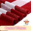 Ckorzen Red and White Plaid Rug, 28" x 43" Christmas Front Porch Outdoor Rug, Handwoven Cotton Washable Rug for Layered Door Mats, Holiday Entryway and Home Dcor