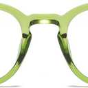 NIDOVIX Retro Round Blue Light Blocking Glasses for Men Women, Vintage Frame Non-prescription Computer Reading Eyeglasses (01 Light Green)