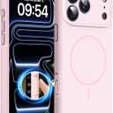 Magnetic for iPhone 17 Pro Max Case, Compatible with MagSafe, Integrated Silicone Camera Control Cover Protection, 3.0mm Thicken Silicone Phone Cover for 17 ProMax 6.9", Pink