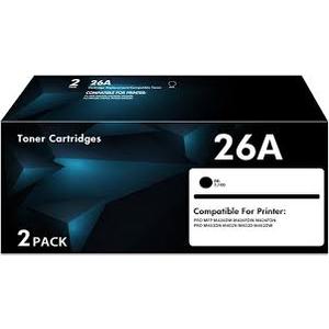 CF226A 26A Toner Cartridge Black Compatible Replacement for HP 26A 26X CF226X Work with Laserjet Pro M402dw M402n M402dn M402d Pro MFP M426fdw M426fdn M426dw M402 M426 Printer Ink 2 Pack