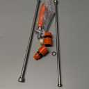 Sprayer Wand, 44" all metal Sprayer for 1/2" & 3/8" Hose Quick Connectors, 1/4" & 3/8" Brass Barb Sprayer Wand Replacement Built-in Shut Valve Stainless Steel Spray Wand, w/Hose Connector