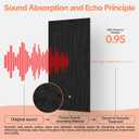Acoustic 6 Pack Soundproof wall Shape Cutting Panels, 47.2 x 23.6 x 0.4 Self-Adhesive Noise Reduction Wall Panels for Office, Home Theater, Recording Studiol,Black