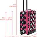 Rockland Fashion Softside 2 Piece Luggage Set, Expandable, (14" Tote/19" Upright), Multi Pink Dot