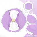 50 Pcs Lavender Charger Plates Bulk 13 Inch Plastic Charger Plates for Dinner Plate, Lavender Chargers for Table Setting, Reef Design Plate Floral Decorative Round Chargers for Wedding Party, Event