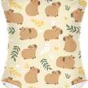 Girls One Piece Swimsuits Cute Capybara Simple Flower Yellow Pattern Cute Swimwear Bathing Suits, 9-10 Years