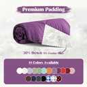 puredown Soft Feather Down Throw Blanket Lightweight Packable Couch Throw for Indoor and Outdoor Use, Throw 50"X70", Purple