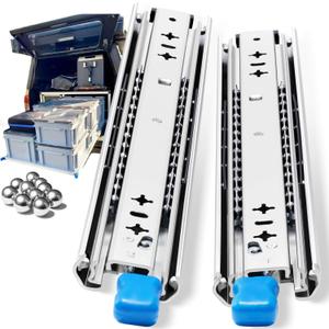 Heavy Duty Drawer Slides 238Lbs Locking Side Mount Full Extension Ball Bearing, 12"-40" Tool Box & RV Drawer Tracks Cabinet Runners Sliding Rails Glides (1 Pair, 26 Inch)